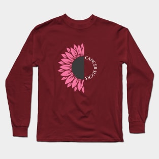 Cancer Awareness Pink Flower Long Sleeve T-Shirt